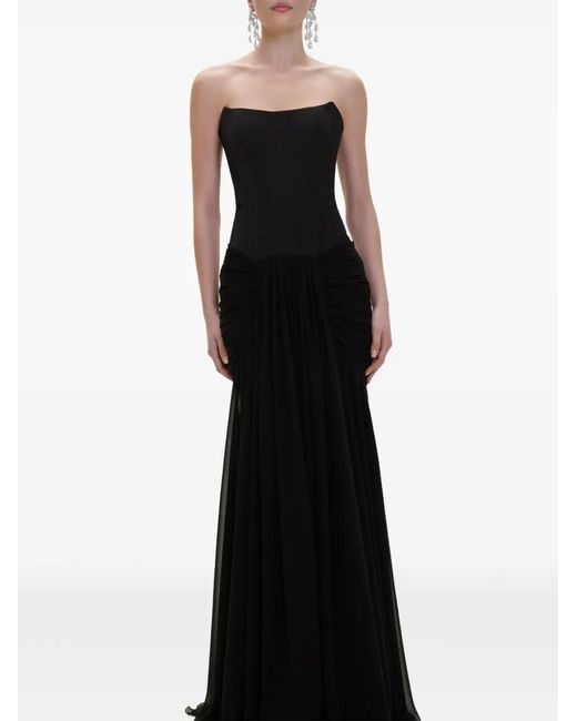 V:PM ATELIER Black Ruched-Detail Dress