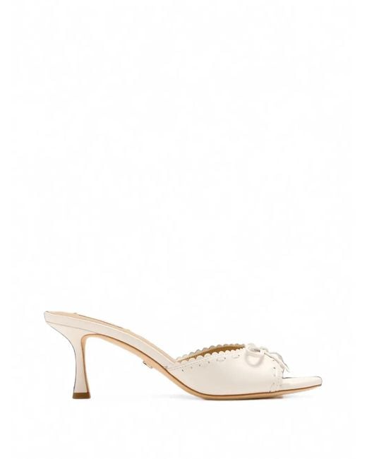 Badgley Mischka Natural Yaritza Bow-Detail Sandals
