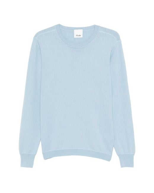 Allude Blue Crew-Neck Sweater for men