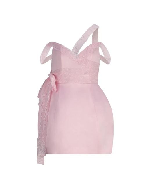 ATOIR Pink Lace-Trimmed Off-Shoulder Dress