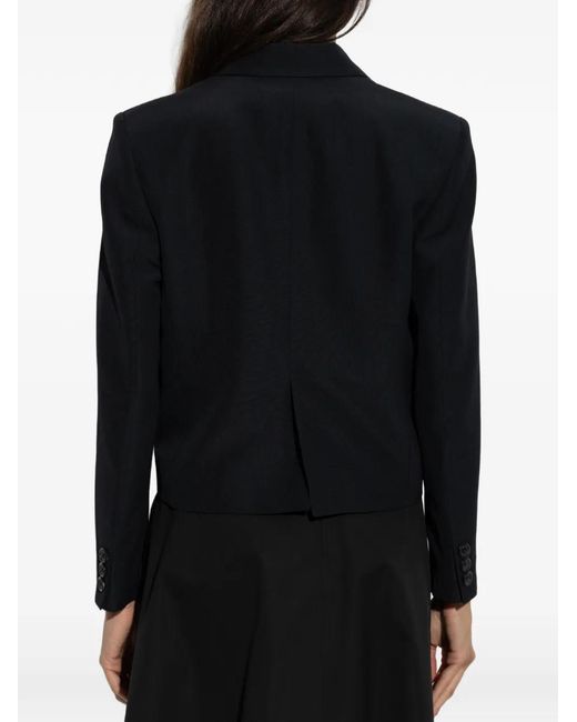 Marni Black Single-Vent Cropped Blazer