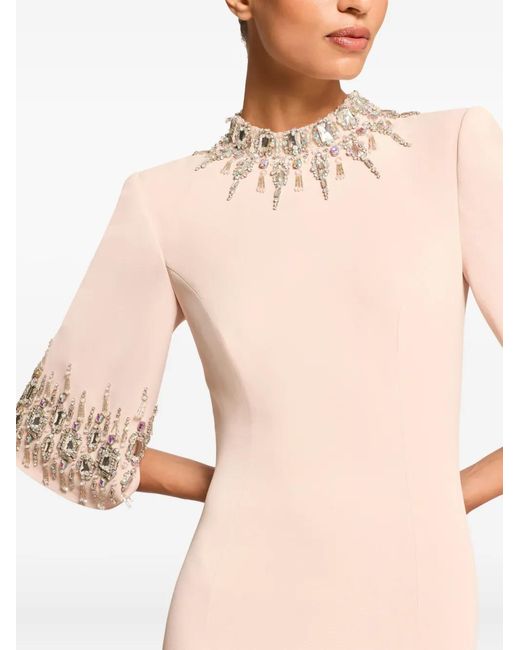 Jenny Packham Pink Ilana Embellished Maxi Dress