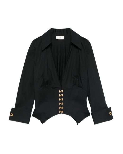 Elisabetta Franchi Blouse Met V-Hals in het Black