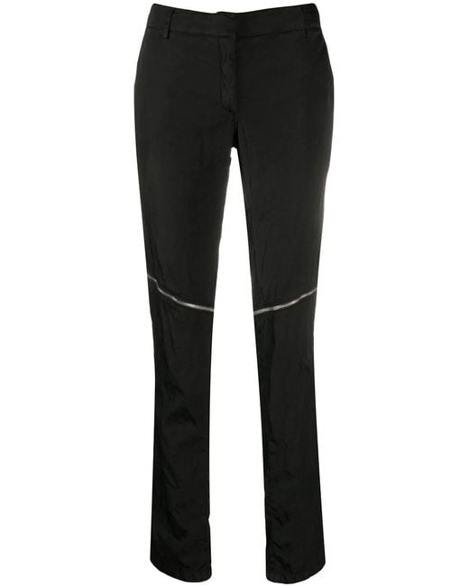 1017 ALYX 9SM Black Front Zipped Skinny Trousers