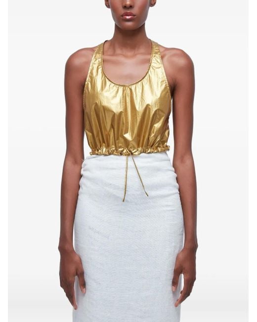 Osklen White Racer-Back Drawstring Top