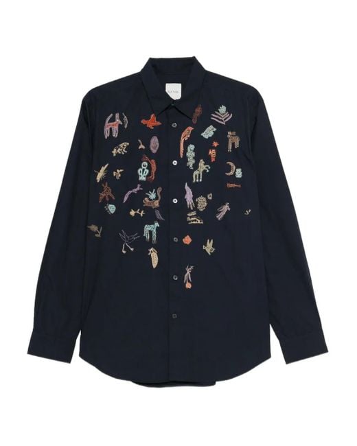Paul Smith Little Beasts Hemd in Blue für Herren