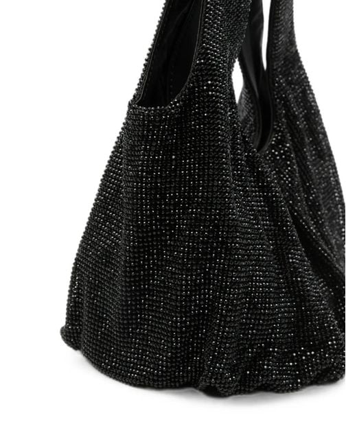 Twentyfourhaitch Black Sydney Crystal-Embellished Tote Bag