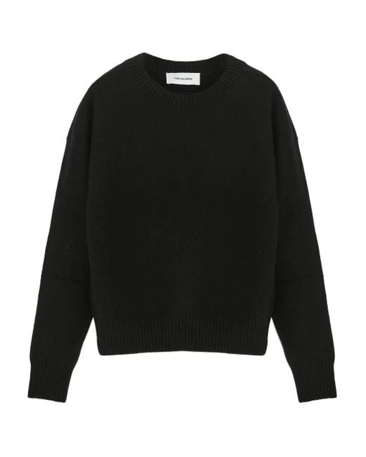 Yves Salomon Black Wool Crew-neck Sweater