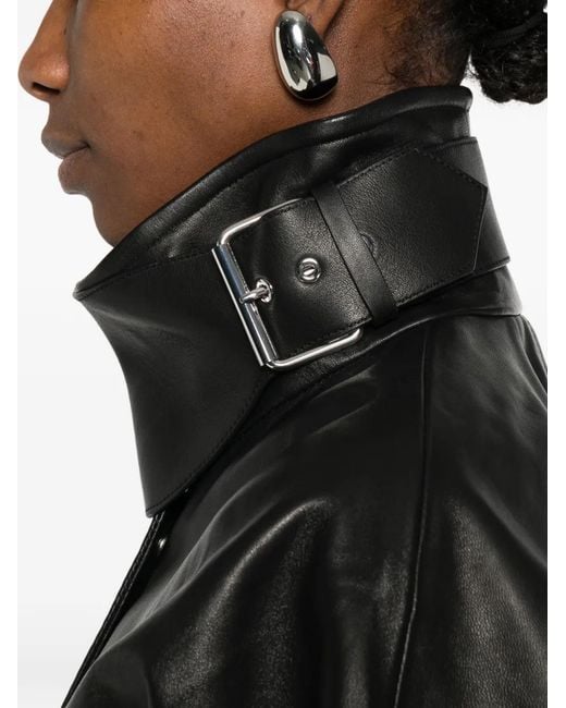 Sportmax Black Leather Jacket
