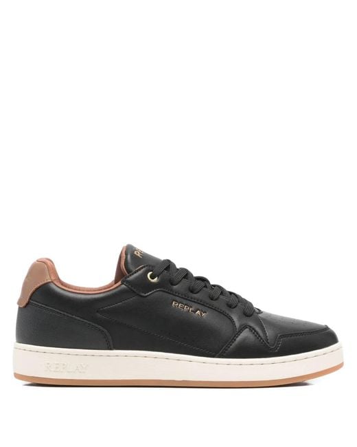 Replay Black Smash Fine 3 Lace-up Sneakers for men