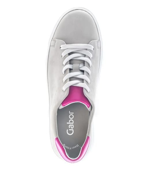 Gabor White Flatform Sneakers