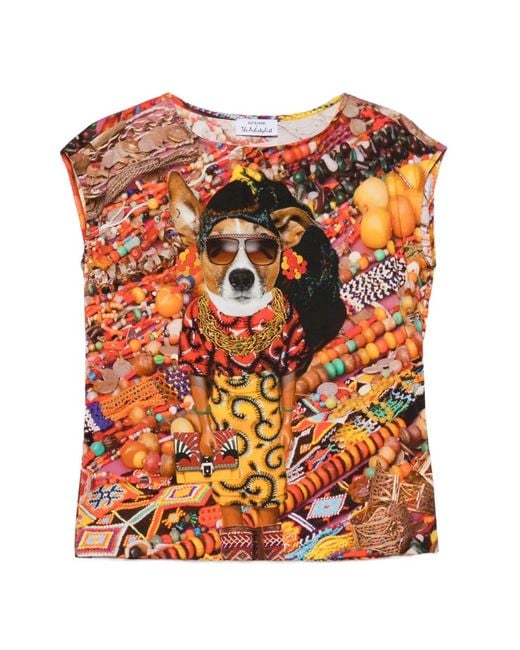 The Artistylist Orange Jewelry Graphic-Print T-Shirt