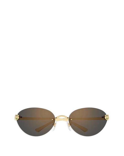 Cartier Metallic Rimless Sunglasses