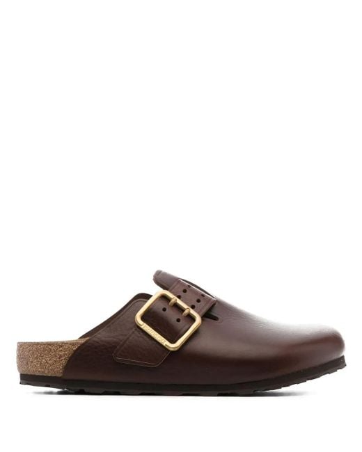 メンズ Birkenstock Boston レザークロッグサンダル Brown