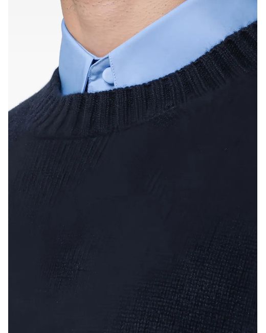 Soft Goat Blue Cashmere Sweater for men