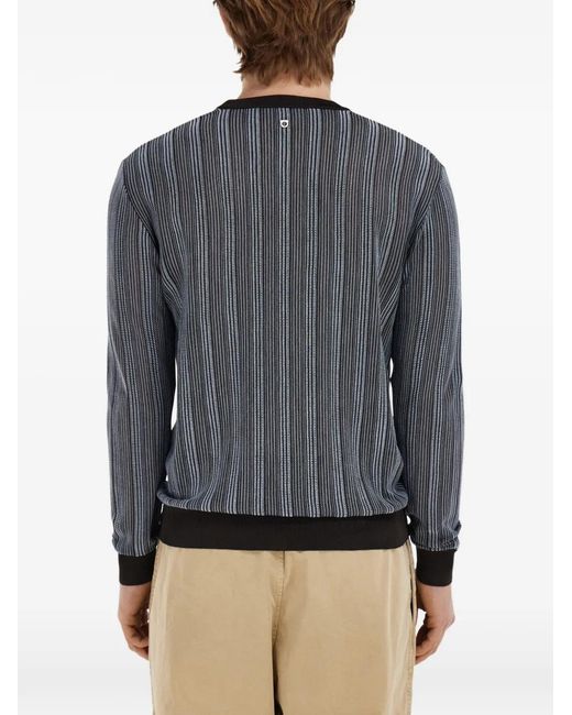 Ferragamo Gray Crew-Neck Sweater for men