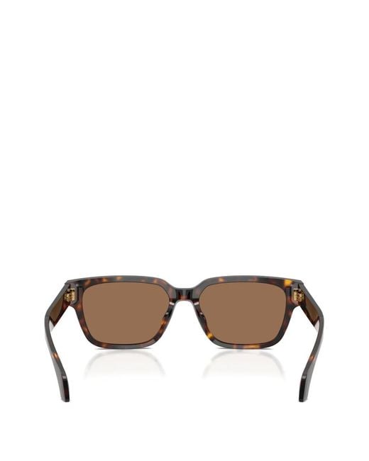 Versace Brown Square Medallion Sunglasses for men