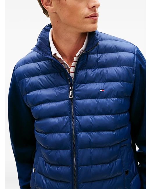 Tommy Hilfiger Blue Zip Quilted Jacket for men