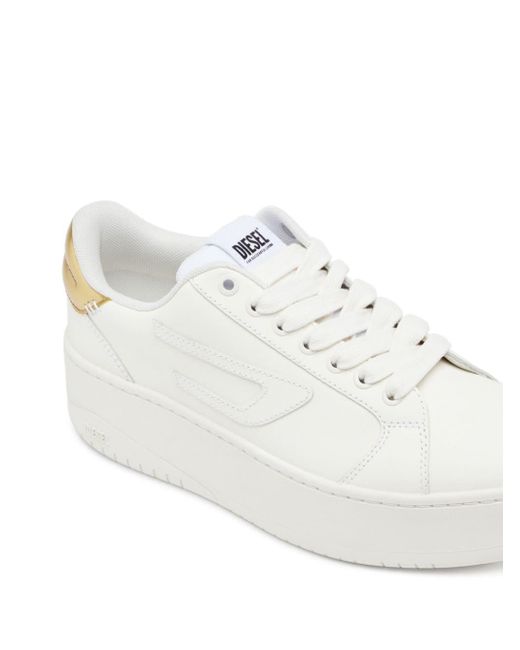 DIESEL White S-athene Platform Sneakers