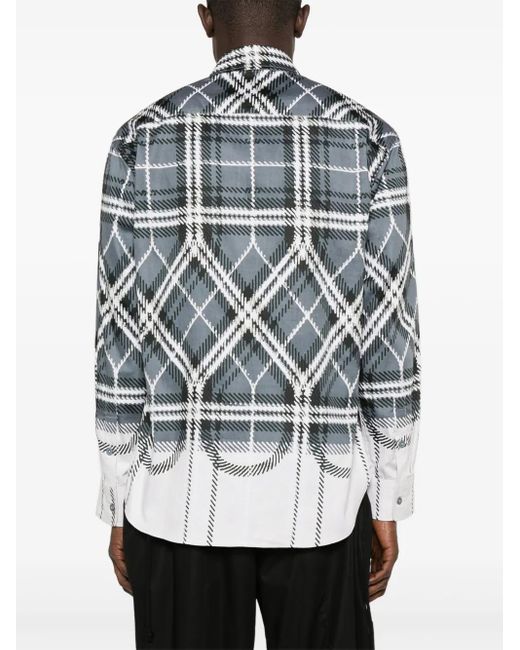 Craig Green Blue Plaid-Check Faded Shirt for men