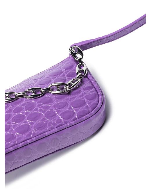 By Far Purple Mini Rachel Chain Shoulder Bag