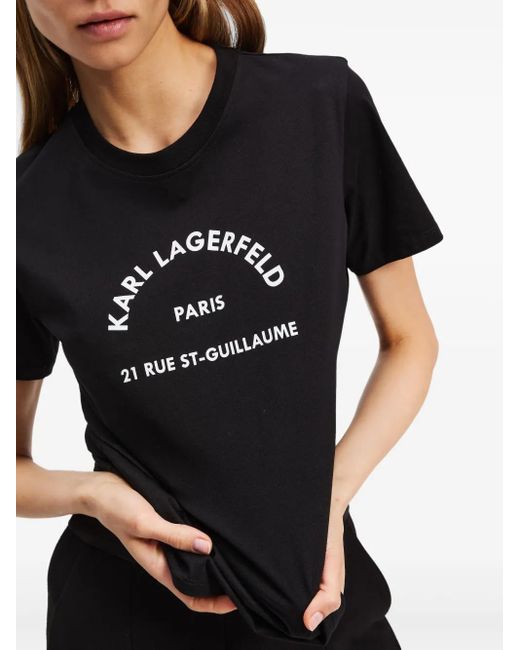 Karl Lagerfeld Black Rue St-Guillaume T-Shirt