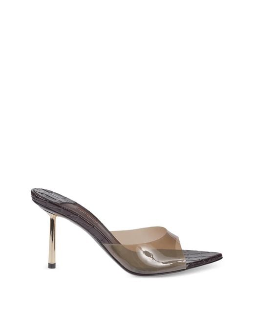 Le Silla Metallic Pointed-Toe Heeled Sandals