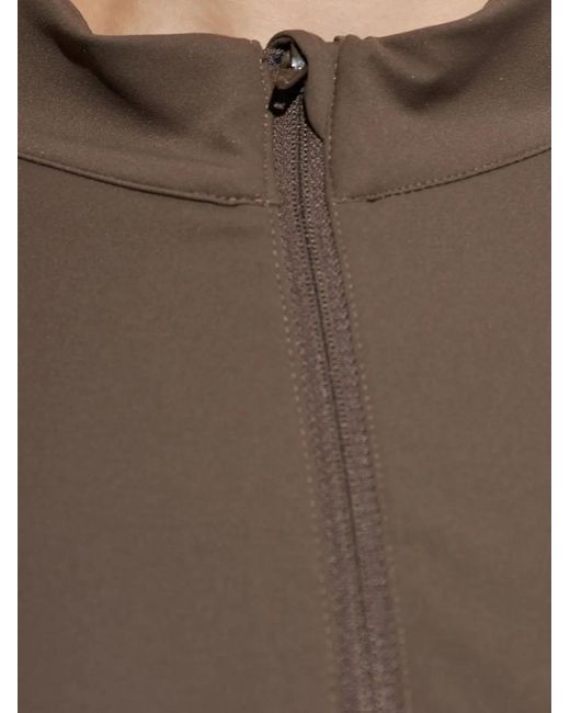 Rethinkit Studios Brown High-Neck Half-Zip Top