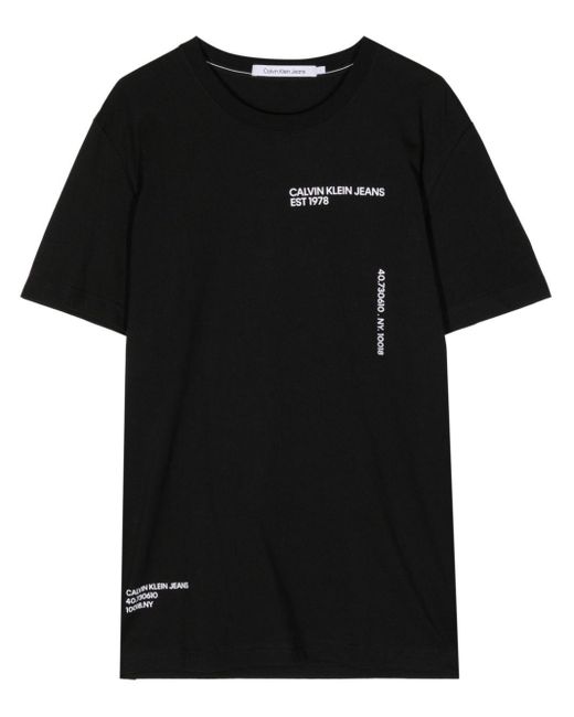 Camiseta Multiplacement Calvin Klein de hombre de color Black