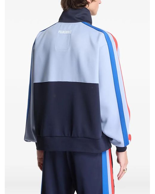 Pleasures Blue Forever Colour-Block Track Jacket for men