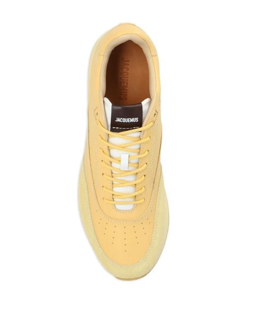 Jacquemus Natural Panelled Lace-Up Sneakers for men