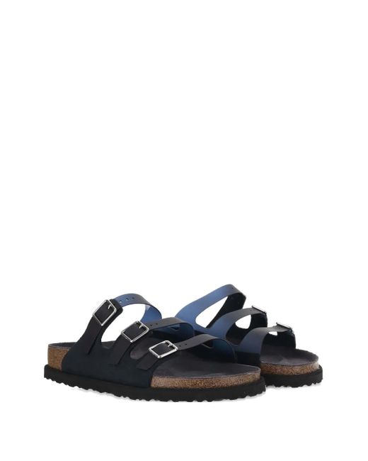 Birkenstock Blue Suede Flat Sandals for men