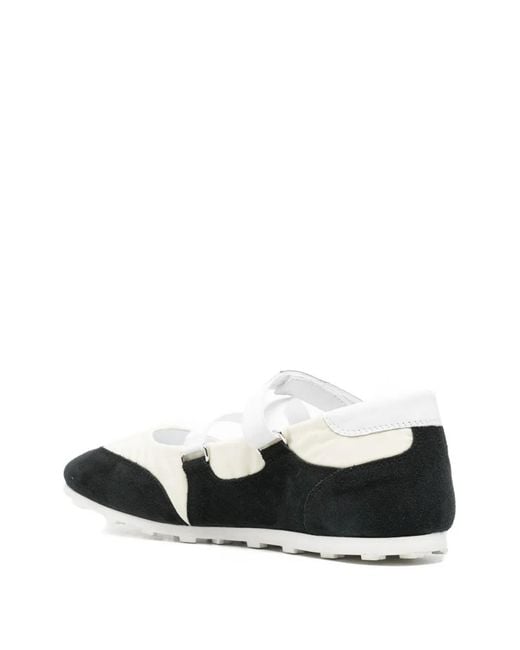 Marni White Round-Toe Ballet Flats