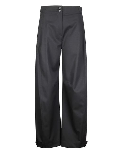 Stefano Mortari Blue Wide-Leg Trousers