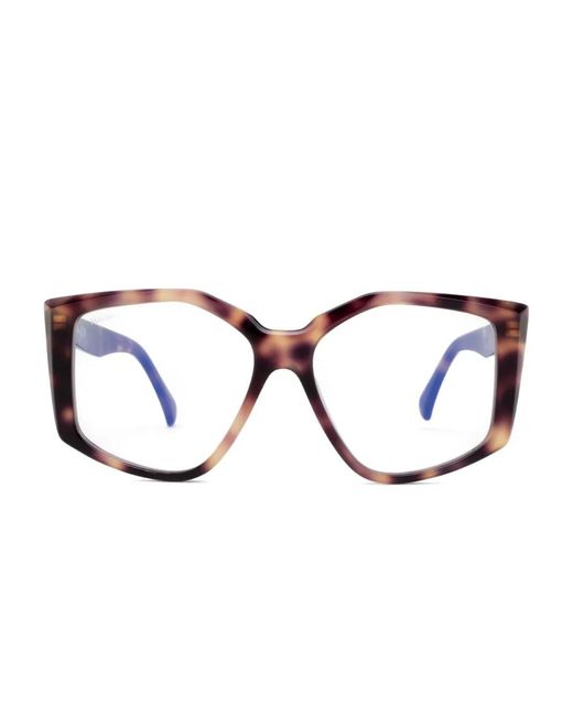 Lunettes De Vue À Effet Écailles De Tortue Max Mara Eyewear en coloris Brown