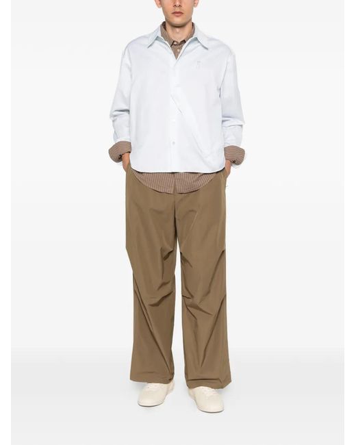 A.P.C. White Elasticated Trousers for men
