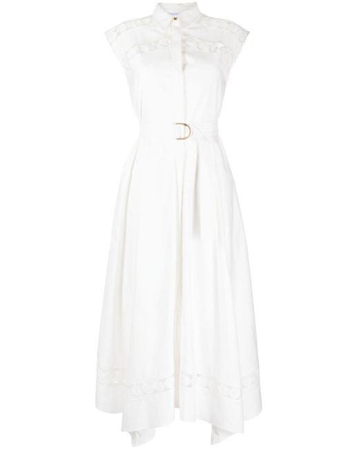 Acler White Northcote Kleid mit Lochmusterdetail