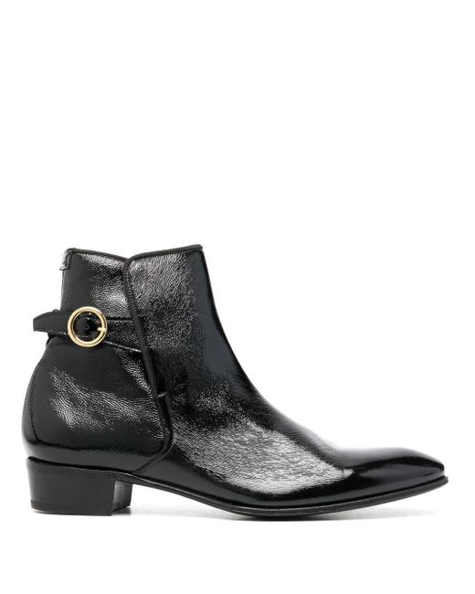 Lidfort Leather Bucklefastening 35mm Boots in Black for Men Lyst