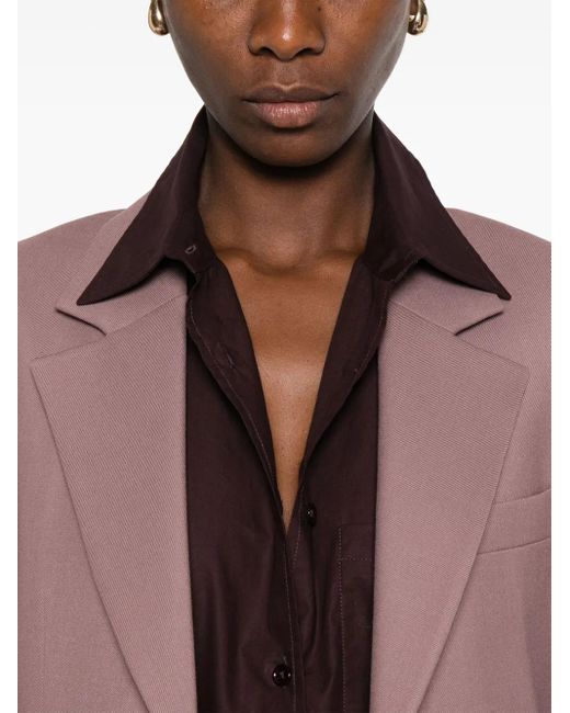 Victoria Beckham Pink Single-Breasted Blazer