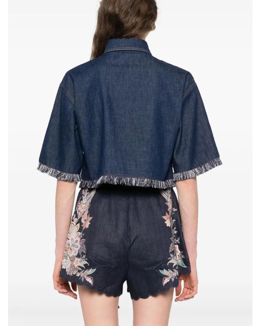 Zimmermann Blue Cotton Denim Shirt
