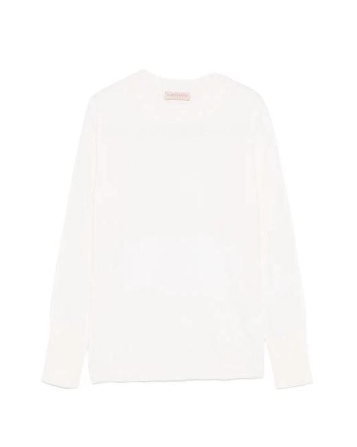Purotatto White Crew-Neck Sweater