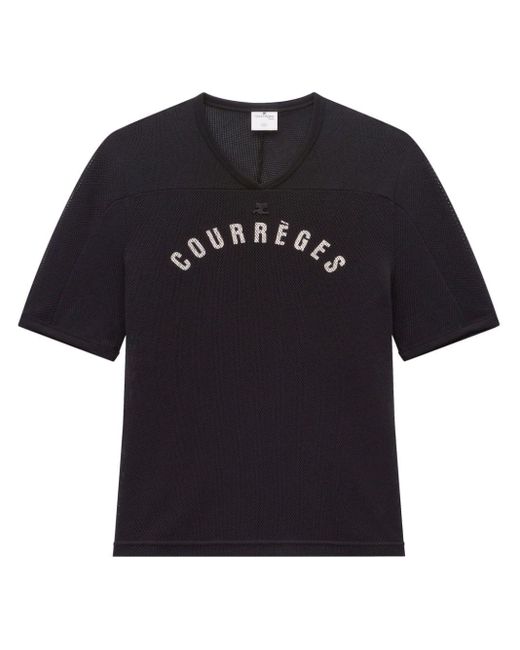 T-shirt con stampa di Courreges in Black da Uomo