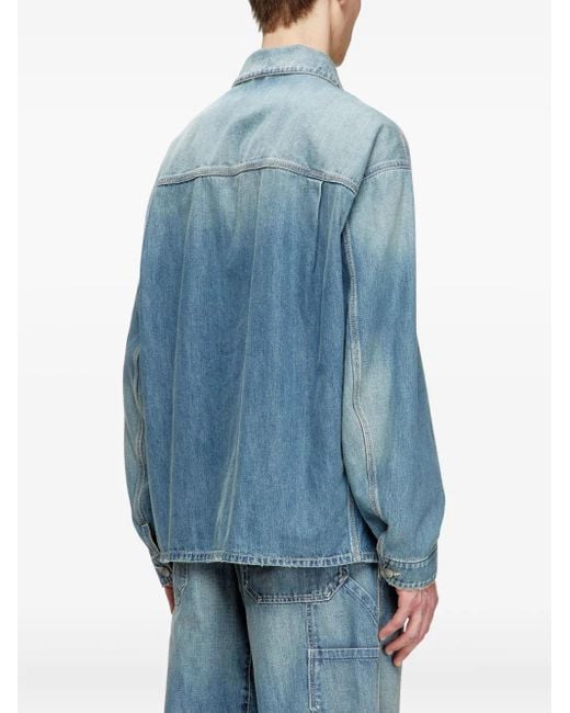 DIESEL Blue D-Stack-U Denim Jacket
