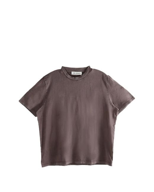 Our Legacy Brown Crew Neck Short-Sleeve T-Shirt