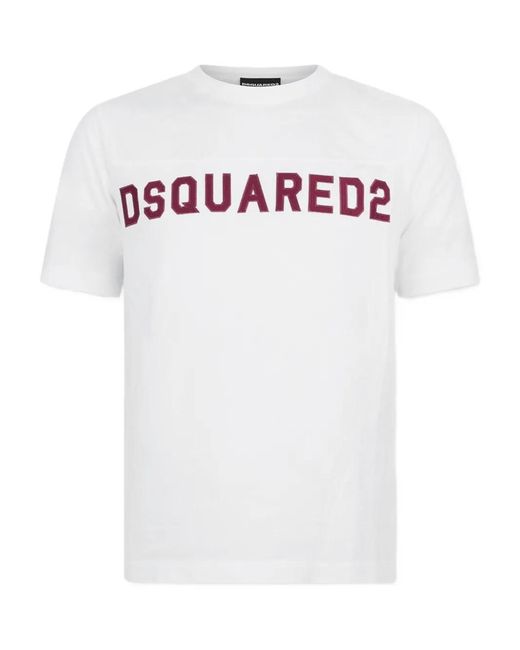 DSquared² White Short-Sleeve Crew Neck T-Shirt for men
