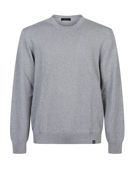 Maglione Girocollo di Fay in Gray da Uomo