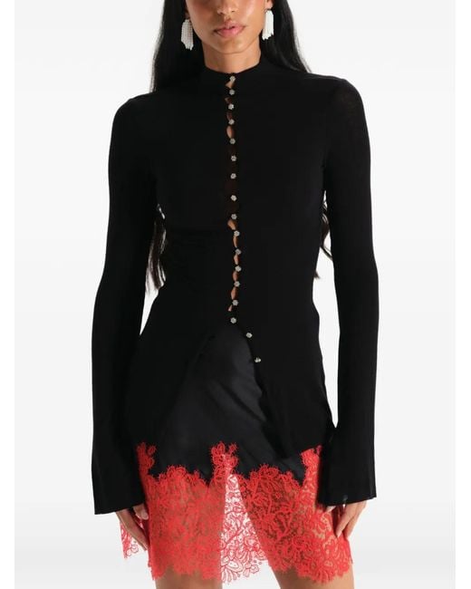 MANURI Black Blouse Leyla À Ornements