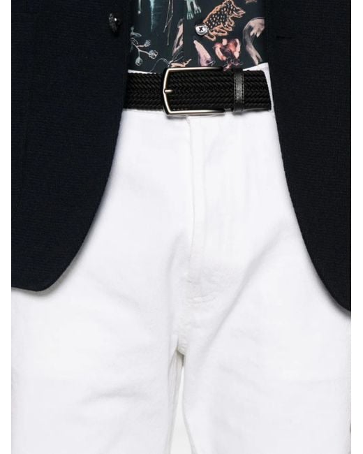 Husbands White Rivet-Detail Jeans for men