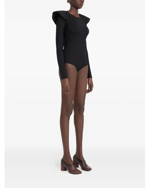 MM6 by Maison Margiela Black Shoulder-Padded Shrug