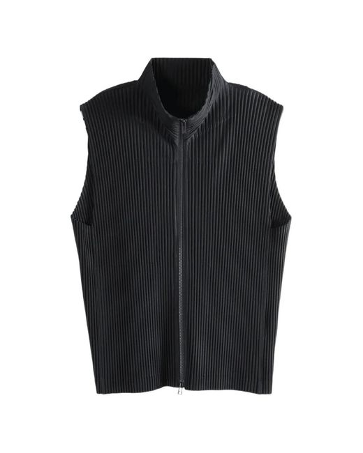 Homme Plissé Issey Miyake Black Homme Plisse' Issey Miyake Sleeveless Top for men